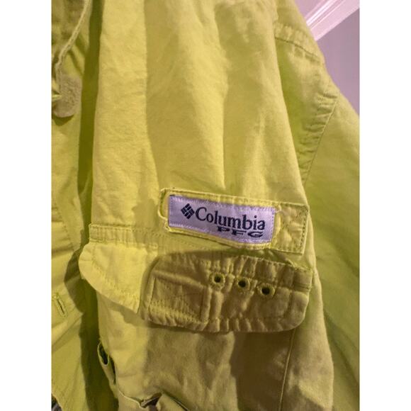 Columbia PFG Men’s Short Sleeve Fishing Shirt – Neon Yellow – Size XL - Picture 4 of 6